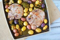 Colorful and Easy Sheet Pan Pork Chops Recipe
