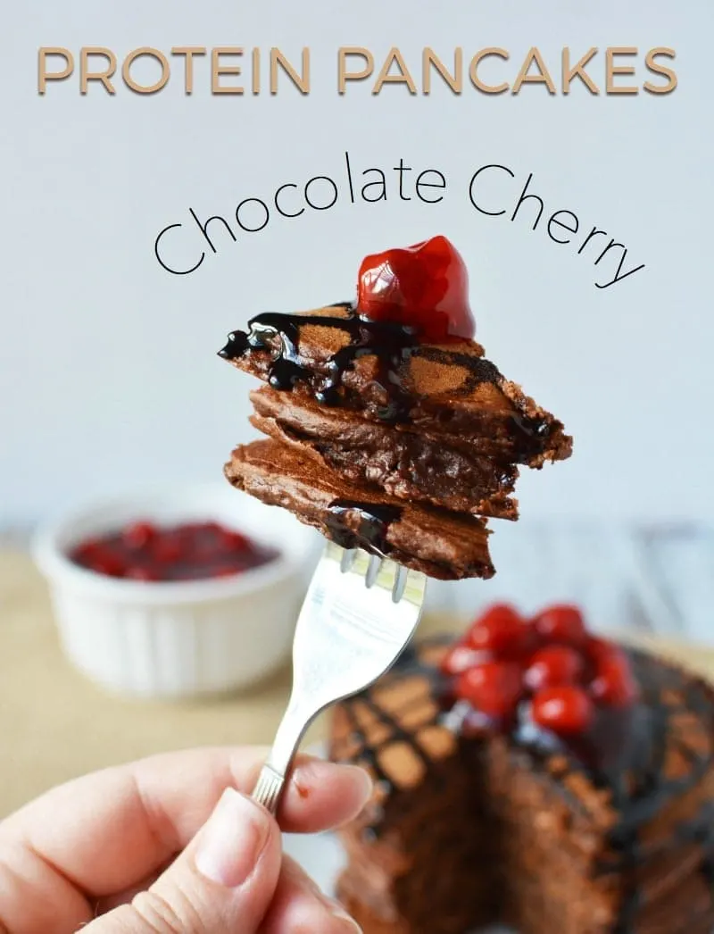 Best Protein Pancakes - 90 Calorie Chocolate Cherry Goodness