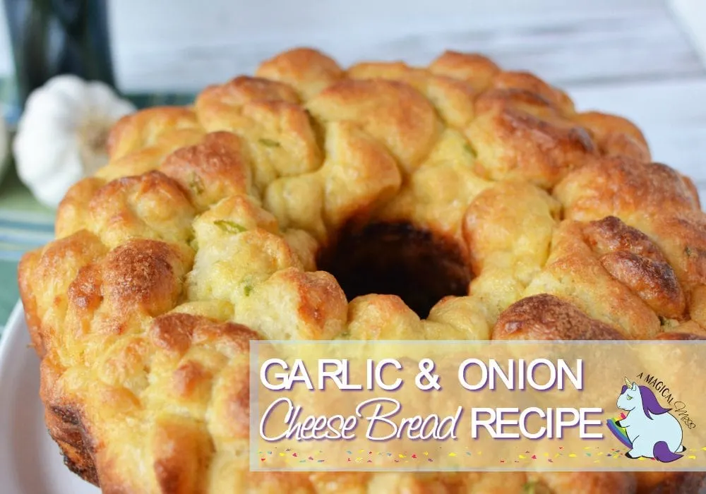 Cheese bread on a plate. 