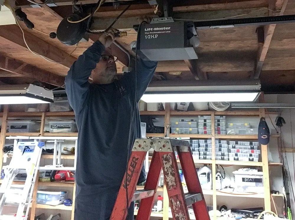 Taking down the old LiftMaster garage door opener