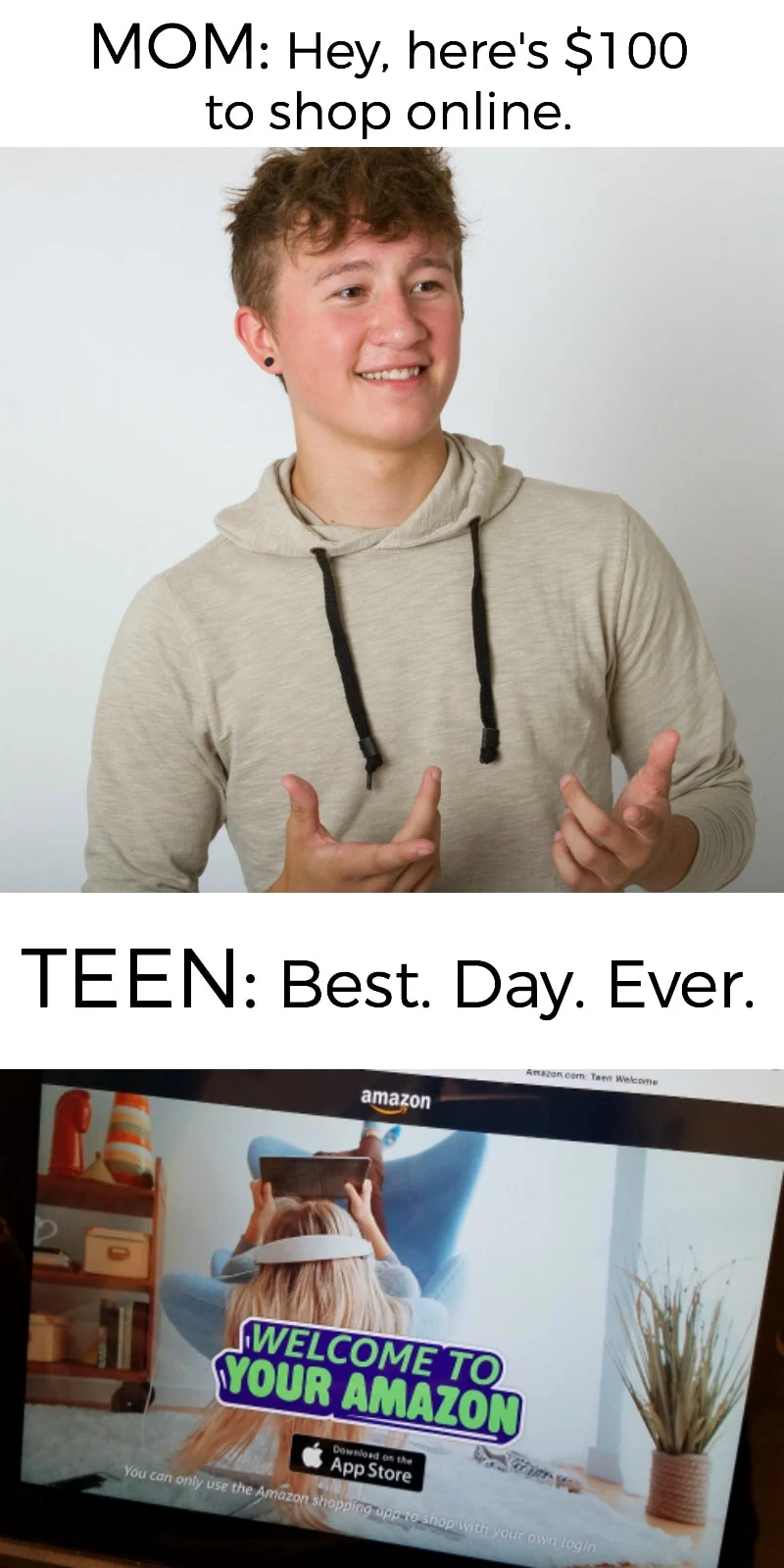 Gave My Son a Budget and Let Him Loose - Online Shopping for Teens