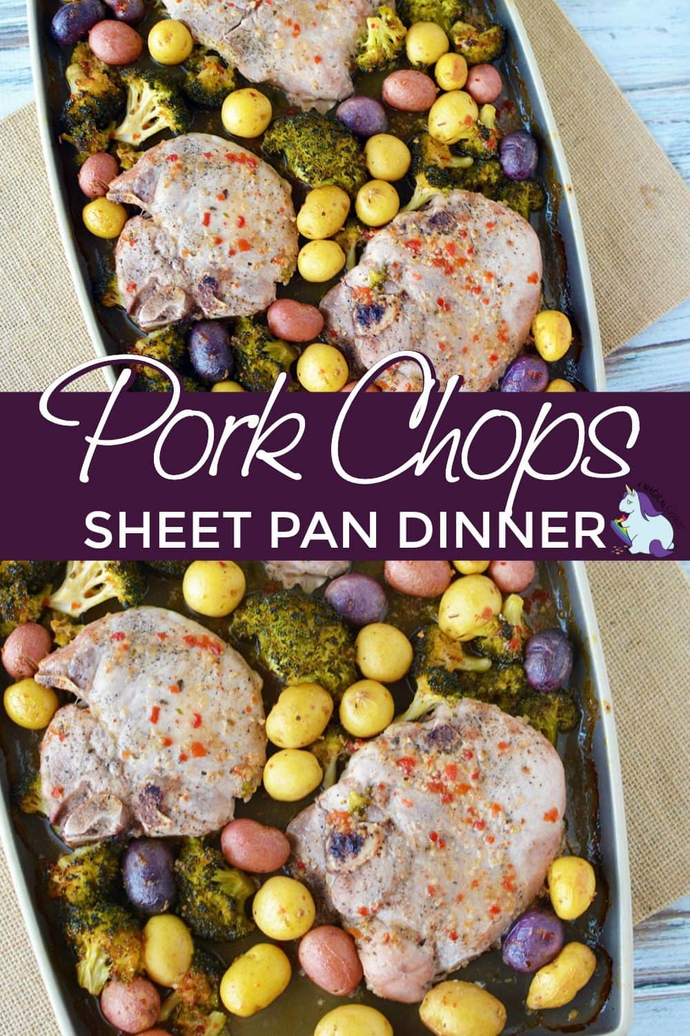 Colorful and Easy Sheet Pan Pork Chops Recipe