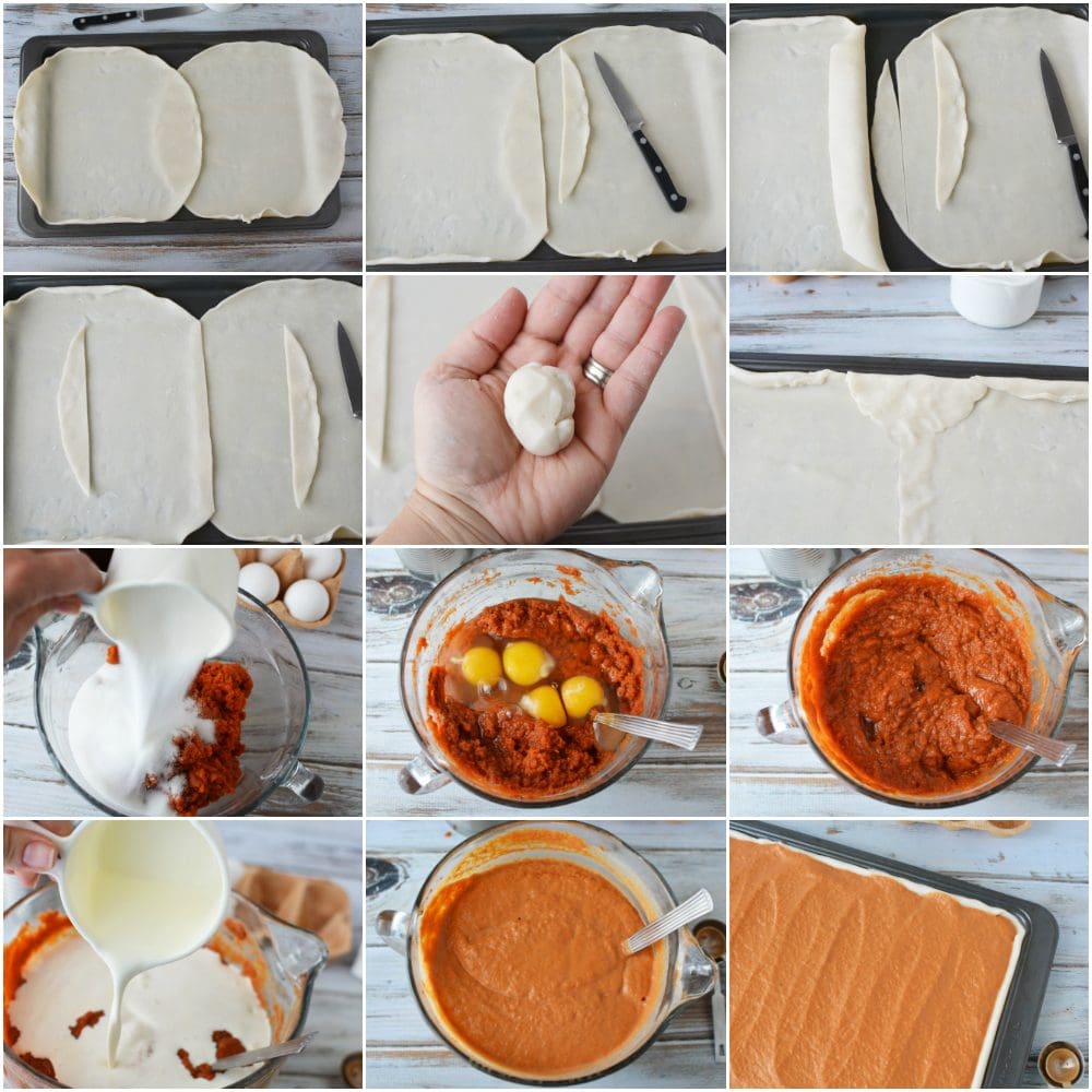 Pumpkin Pie Slab Recipe in process pics