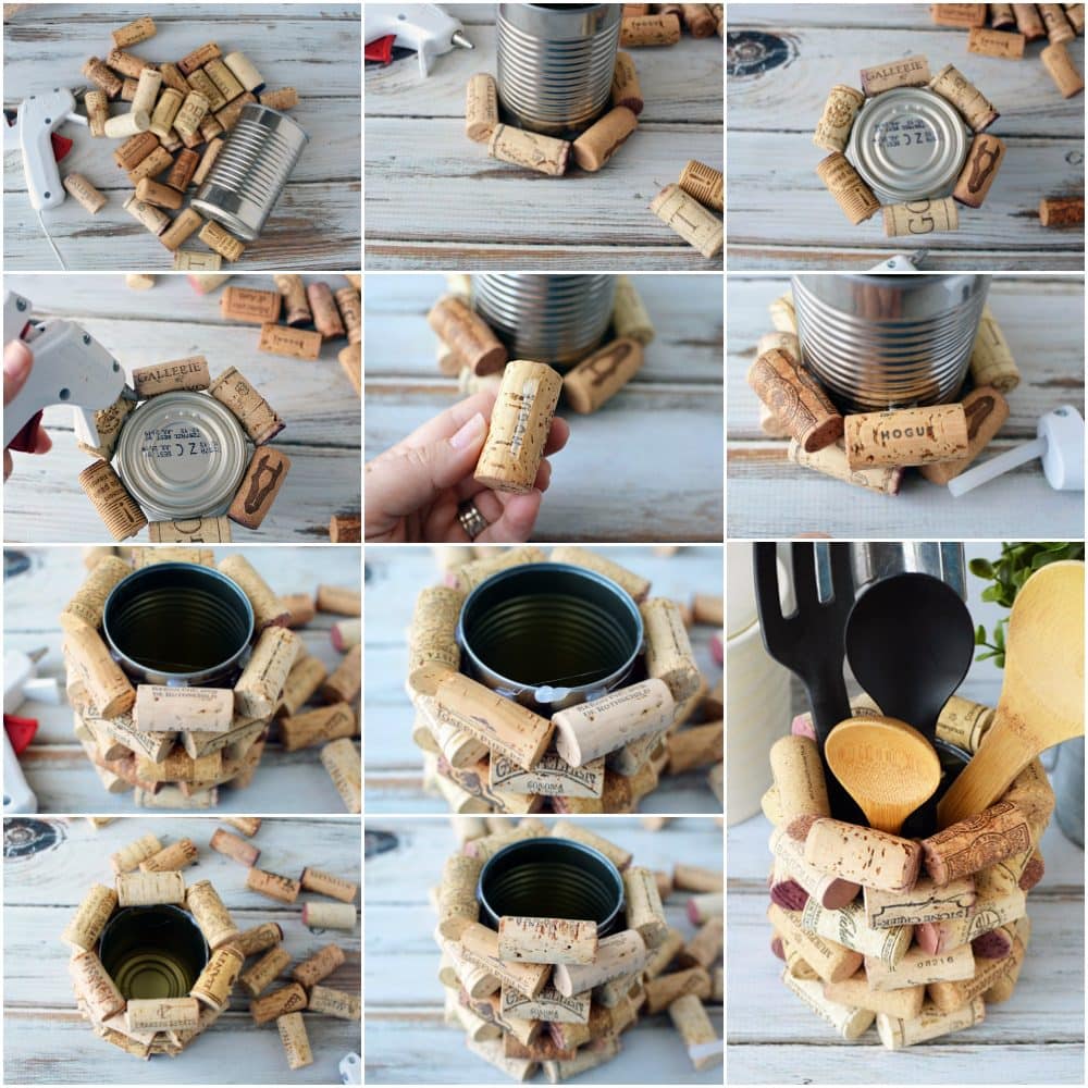 Wine Cork Craft Ideas Diy Kitchen Utensil Holder A Magical Mess