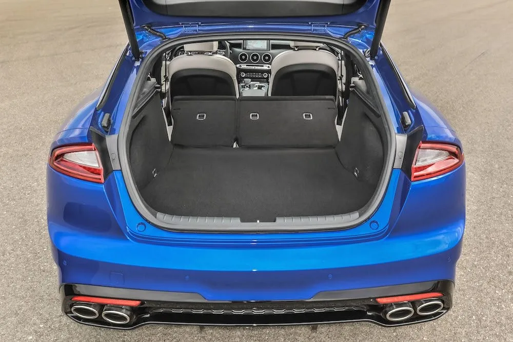 2018 Kia Stinger trunk. 