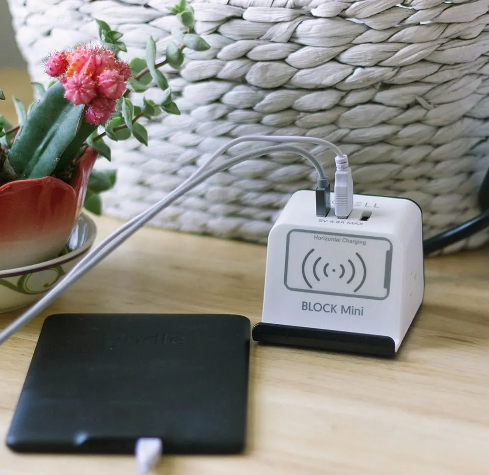 Accell Power Block Mini on a desk.