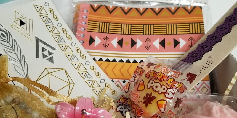 Boodle Box with assorted goodies. 
