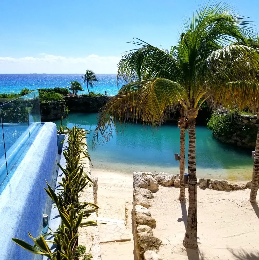 Ocean view from Hotel XCaret. 