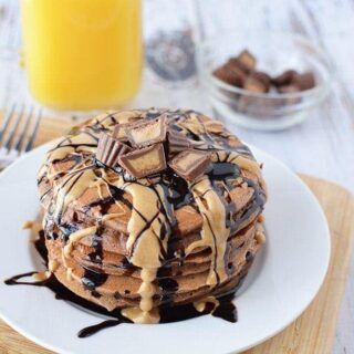 Irresistible Chocolate Peanut Butter Pancakes Recipe