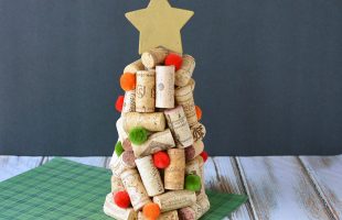 DIY Wine Cork Christmas Trees Craft