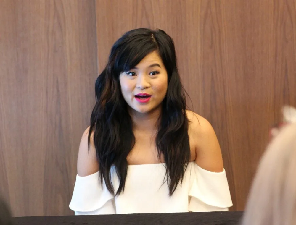 Kelly Marie Tran in the interview during the press junket. 