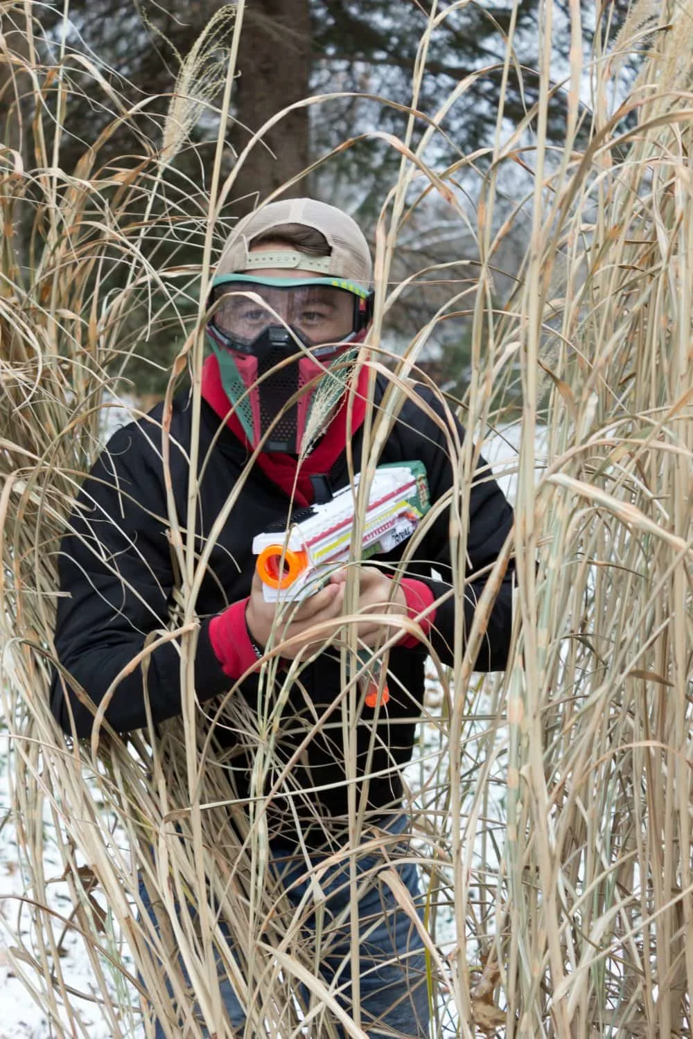 Adam with the Nerf Rival Apollo XV-700.