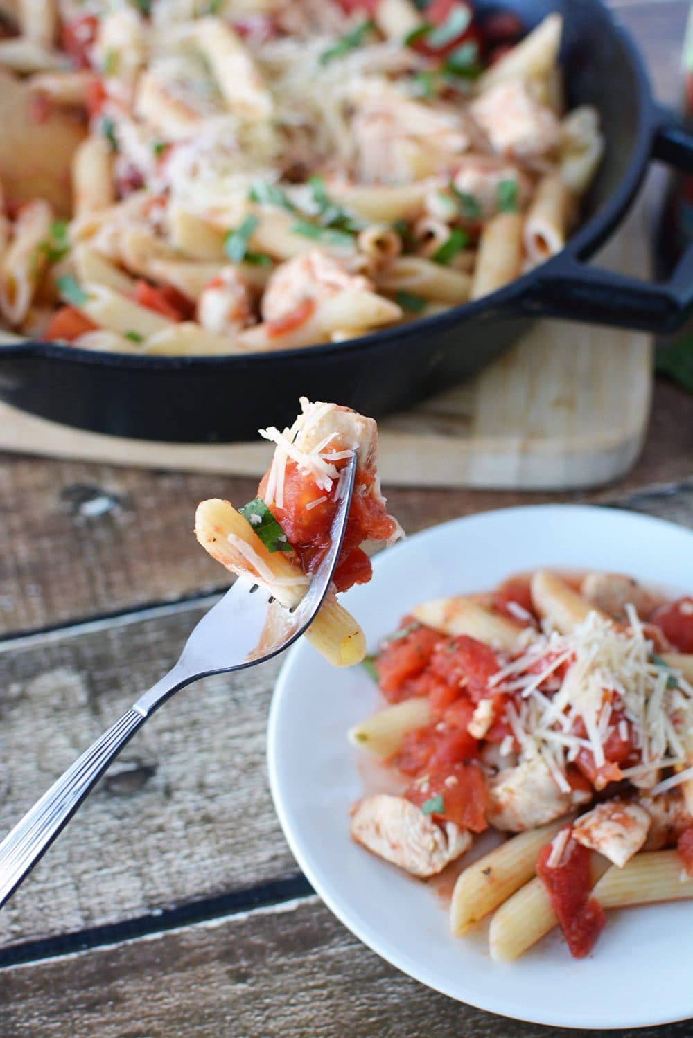 Chicken pasta skillet dinner easy for busy nights