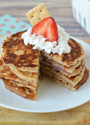 Best Tasting Protein Pancakes - Strawberry Cheesecake