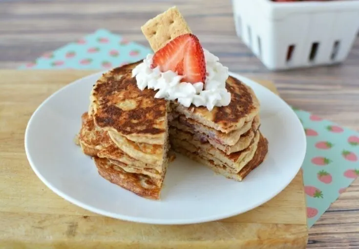 Best Tasting Protein Pancakes - Strawberry Cheesecake