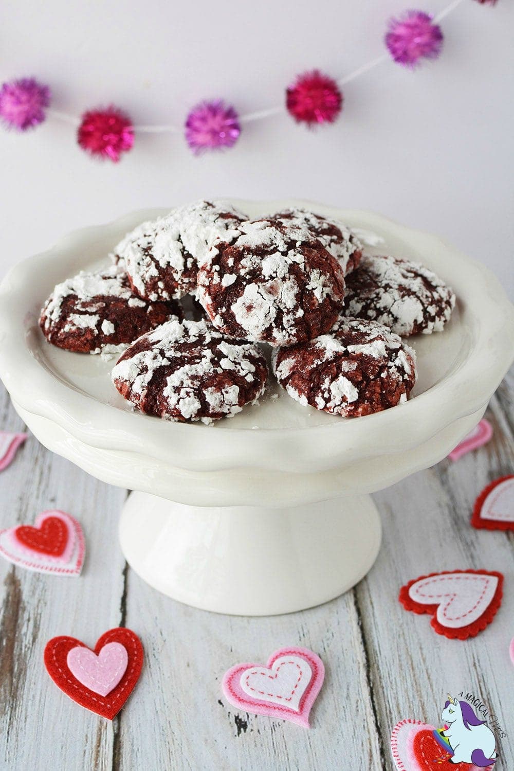 Red crinkle cookies