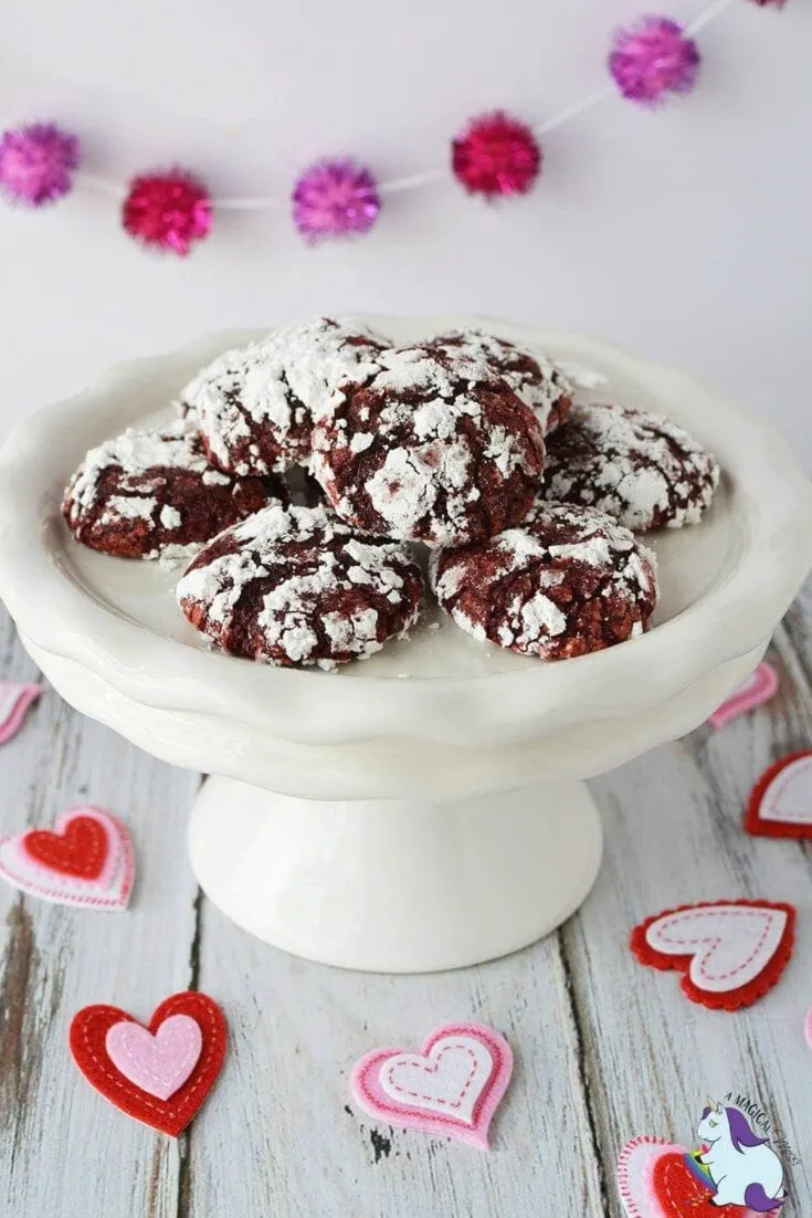 Red Velvet Crinkle Cookie Recipe - Only 4 Ingredients