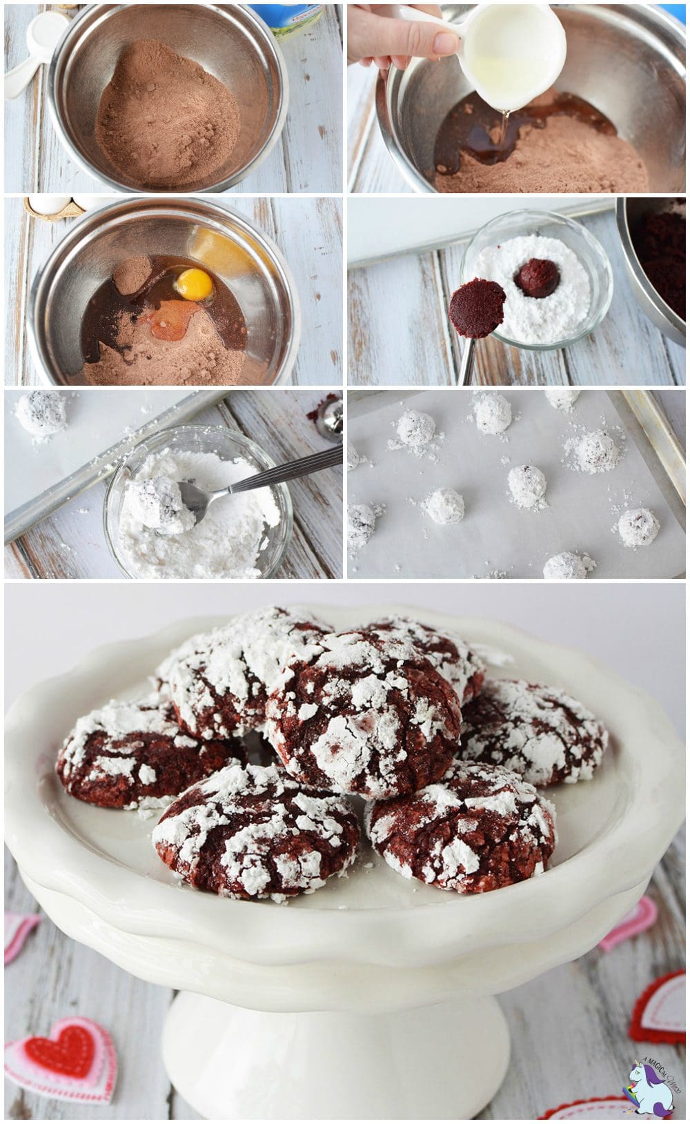 Red Velvet Crinkle Cookie Recipe in process