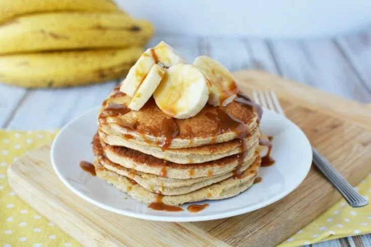 Caramel Banana Protein Pancakes Recipe