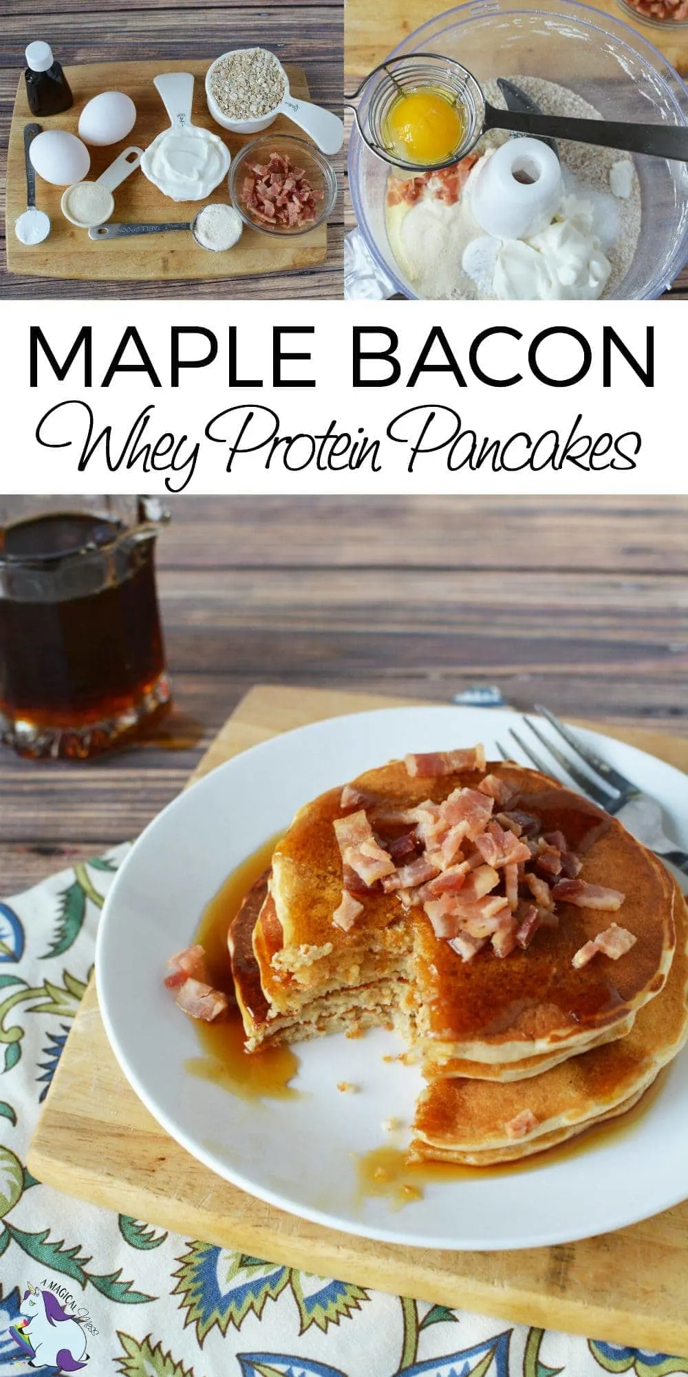 Maple Bacon Whey Protein Pancakes Recipe