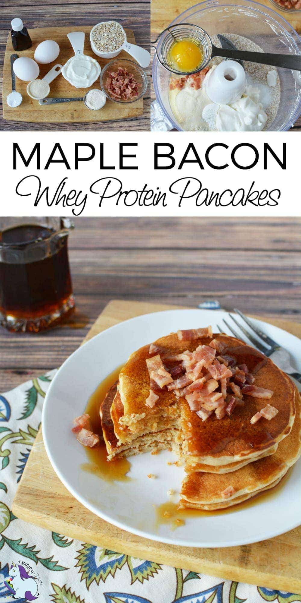 Super Delicious Maple Bacon Whey Protein Pancakes