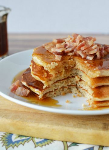 Super Delicious Maple Bacon Whey Protein Pancakes