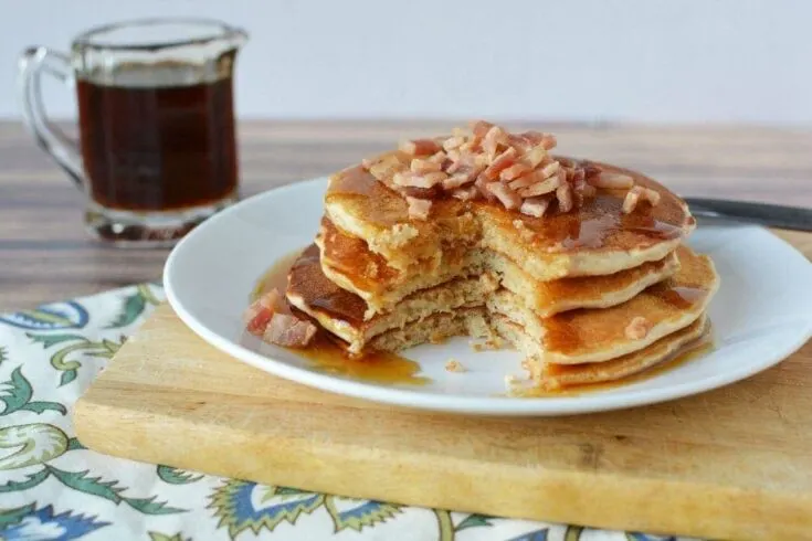 Super Delicious Maple Bacon Whey Protein Pancakes