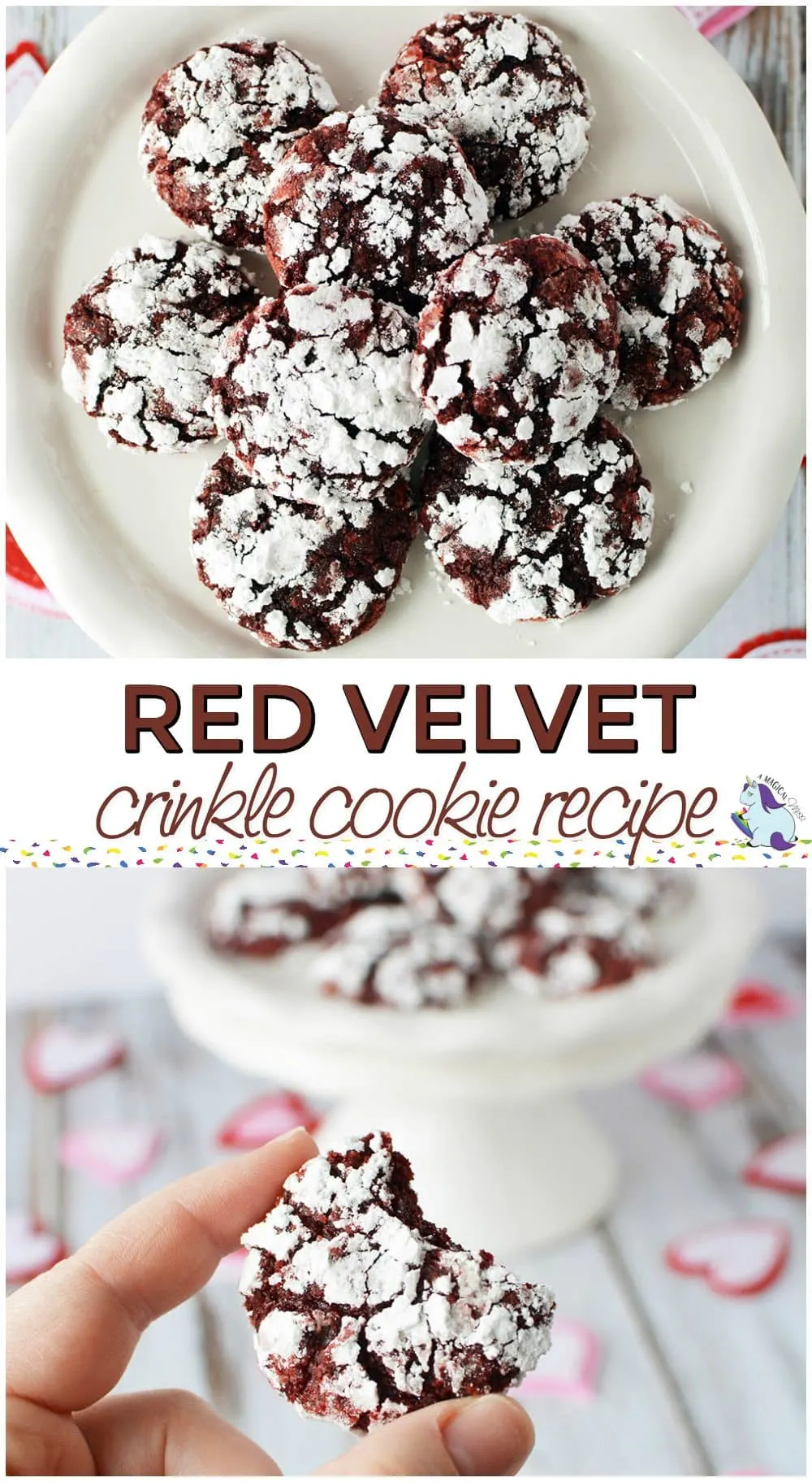 Red Velvet Crinkle Cookie Recipe - Only 4 Ingredients