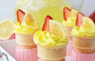 Strawberry Lemonade Cupcakes in a Cone Recipe