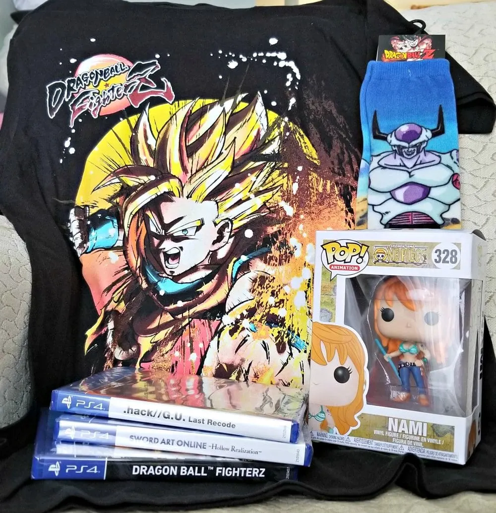 Anime swag from GameStop. 