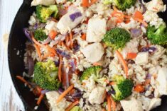 Ginger Chicken Recipe with Veggies and Rice