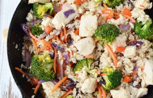 Ginger Chicken Recipe with Veggies and Rice