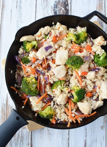 Ginger Chicken Recipe with Veggies and Rice