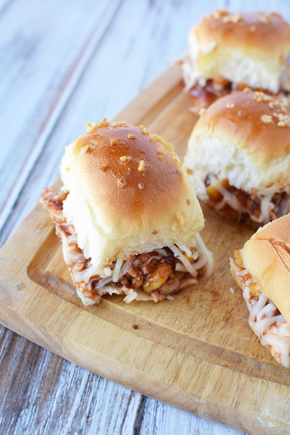 BBQ Chicken Sliders with honey sweet flavoring