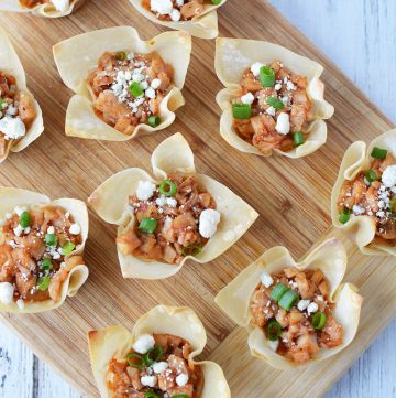 Easy BBQ Chicken Wonton Cups Recipe | A Magical Mess