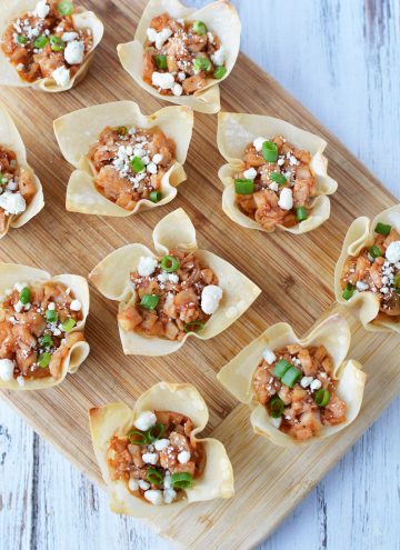 Easy BBQ Chicken Wonton Cups Recipe