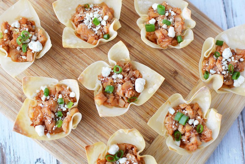 Easy BBQ Chicken Wonton Cups Recipe | A Magical Mess