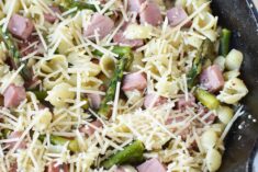 Asparagus and Ham Pasta Skillet Dinner Recipe