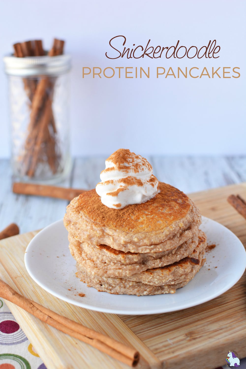 High Protein Breakfast - Yummy Snickerdoodle Protein Pancakes