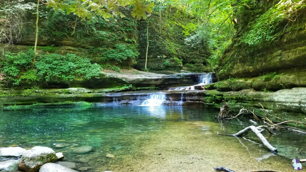 Matthiessen State Park waterfalls - Starved Rock area - A Kia Sorento Road Trip with Wrinkles, Change, Discovery, and Waterfalls #KiaFamily #KiaSorento #KiaPartner