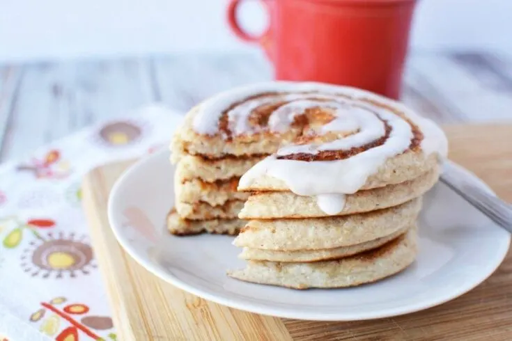 Muscle Building Foods - Scrumptious Cinnamon Roll Pancakes