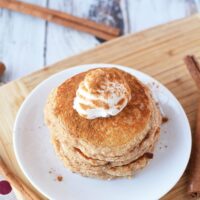 High Protein Breakfast - Yummy Snickerdoodle Protein Pancakes