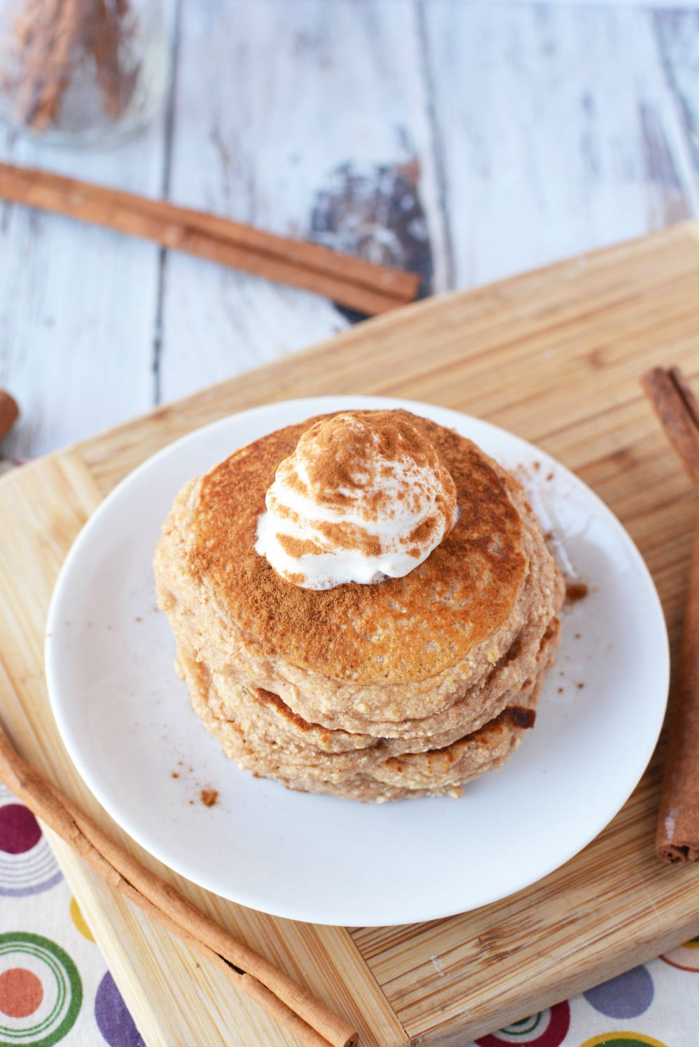 High Protein Breakfast - Yummy Snickerdoodle Protein Pancakes