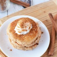 High Protein Breakfast - Yummy Snickerdoodle Protein Pancakes