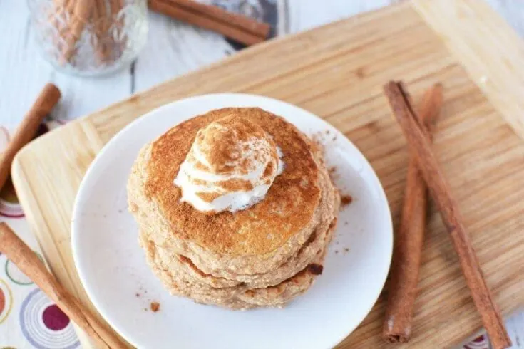 High Protein Breakfast - Yummy Snickerdoodle Protein Pancakes