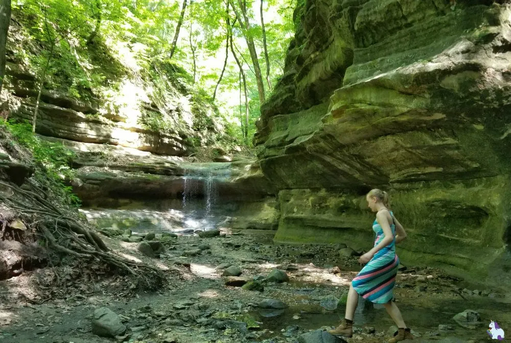 Matthiessen State Park waterfalls - Starved Rock area - A Kia Sorento Road Trip with Wrinkles, Change, Discovery, and Waterfalls #KiaFamily #KiaSorento #KiaPartner