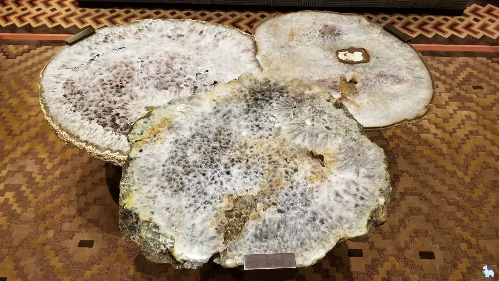 Furniture goals. Geode coffee table in the lobby of Little America Flagstaff
