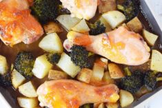 Peach Chicken Sheet Pan Dinner Recipe