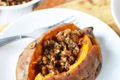 Slow Cooker Sweet Potatoes with Maple Pecan Topping Recipe