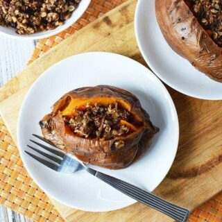 Slow Cooker Sweet Potatoes with Maple Pecan Topping Recipe